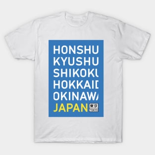 Tokyo Japan Fuji Shikoku Okinawa Travel Vintage Poster T-Shirt